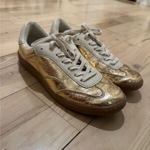 Dolce Vita Gold and Cream Women's Sneakers